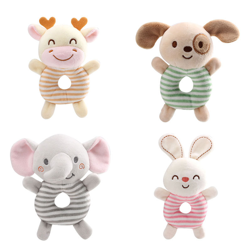 Baby Rattle Toy Set - เด็กใหม่ Rattle ของเล่นการ์ตูนสัตว์ตุ๊กตาทารกแหวนมือเตียงของเล่นสําหรับทารกแรกเกิด 0-24 เดือนเด็กวัยหัดเดิน Early