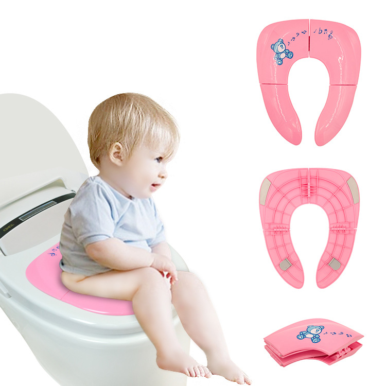 Toddler Potty Training Seat - ที่นั่งพกพาสำหรับเด็กวัยหัดขับถ่าย ยี่ห้อ vvocci แบบพับได้ ใช้สำหรับเดินทาง พร้อมเบาะรองนั่งช่วยป้องกันการรั่วซึม