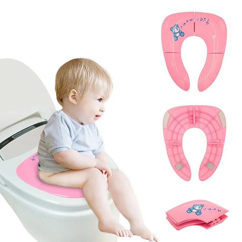Toddler Potty Training Seat - ที่นั่งพับได้สำหรับเด็ก 1 ชิ้น สำหรับเดินทาง ใช้เป็นกระโถนเด็ก ฝึกการขับถ่าย