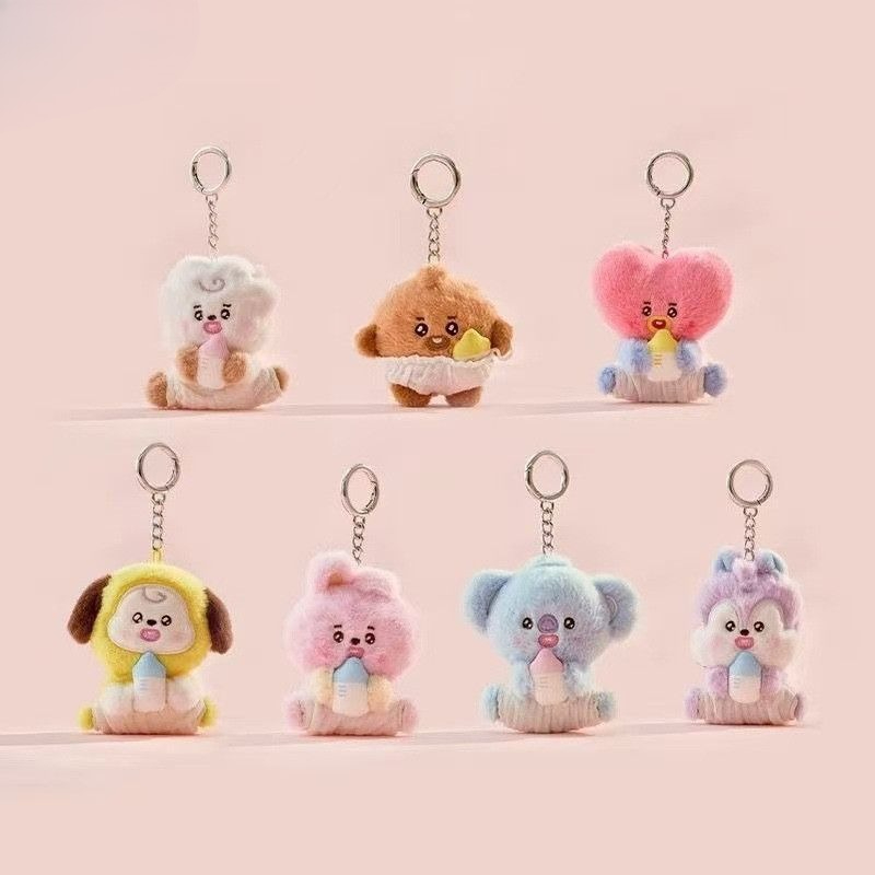 Baby Products In - พวงกุญแจ BTS รุ่นใหม่ ซีรีส์เบบี้ ดีไซน์การ์ตูนน่ารักสุดสร้างสรรค์ รูปขวดกอดน่ารัก