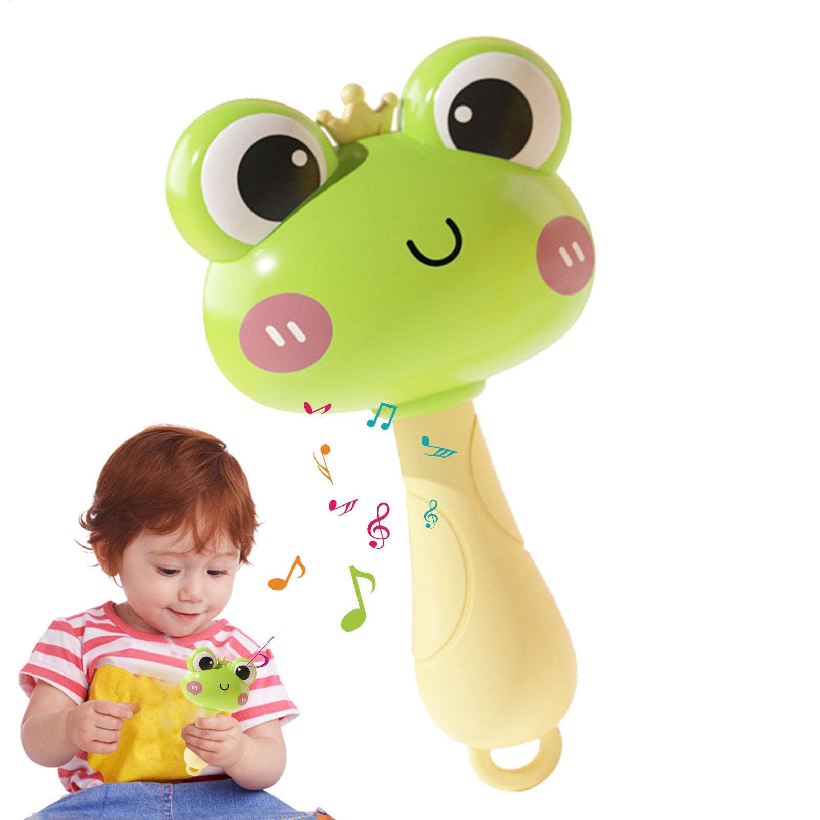 Baby Rattle Toy Set - ของเล่นเขย่ามือเด็กแบบพลาสติก ลายการ์ตูน เสียงใส มาราคาสสำหรับเด็ก รูปลักษณ์สดใส ของเล่นกระดิ่งมือสำหรับเด็กทารก