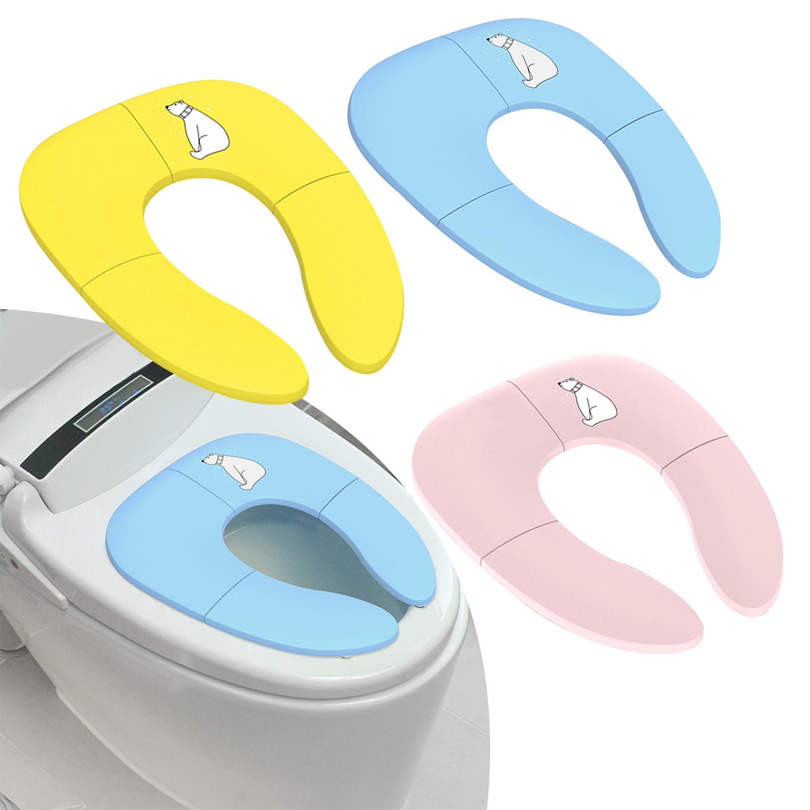 Toddler Potty Training Seat - ที่นั่งชักโครกแบบพับได้ ที่นั่งฝึกหัดแบบใช้ซ้ำได้สำหรับเด็กผู้ชาย ผู้ใหญ่ เด็กวัยหัดเดิน