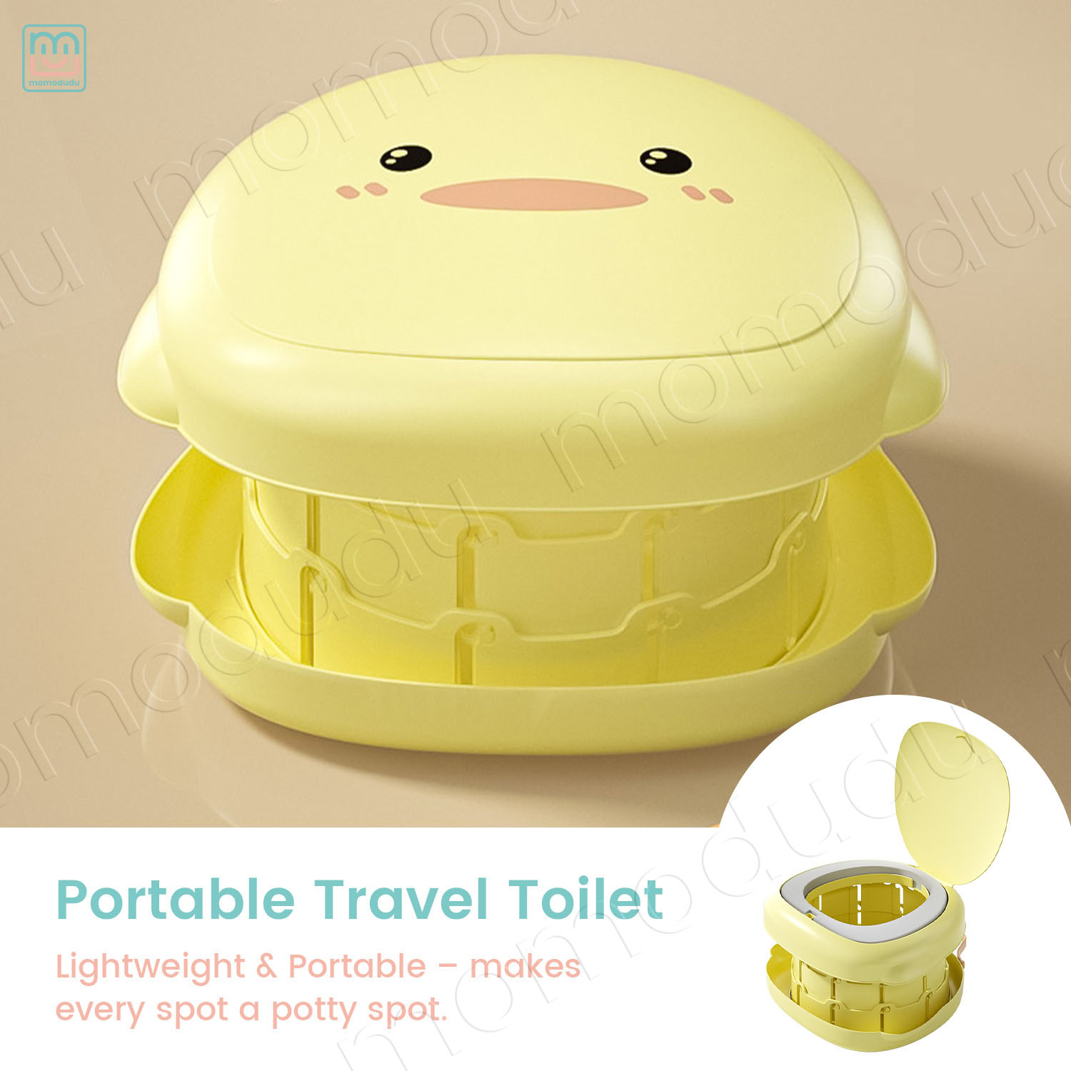 Toddler Potty Training Seat - กระโถนพกพาสำหรับเด็กเล็ก ยี่ห้อ Duck พับเก็บได้ ใช้สำหรับฝึกขับถ่าย ใช้ได้ทั้งในรถยนต์