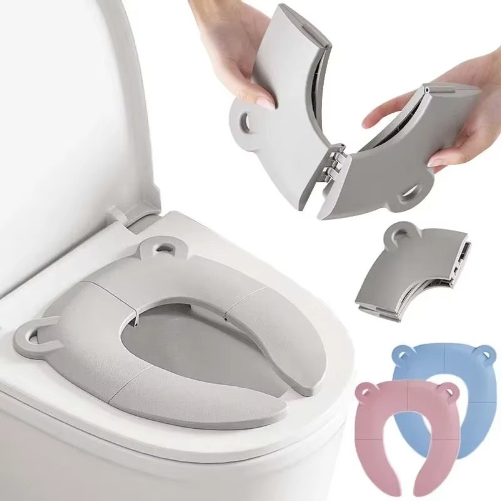 Toddler Potty Training Seat - ที่นั่งฝึกขับถ่ายเด็กแบบพับได้ ลายการ์ตูนใหม่ เบาะรองนั่งชักโครกเด็ก/แผ่นรองนั่งชักโครกเด็กแบบพกพา เบาะรองปัสสาวะเด็กสำหรับเดินทาง