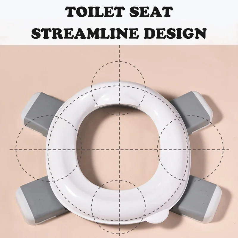 Toddler Potty Training Seat - ที่นั่งชักโครกแบบพกพา 3 in 1 สีฟ้า สำหรับเด็ก