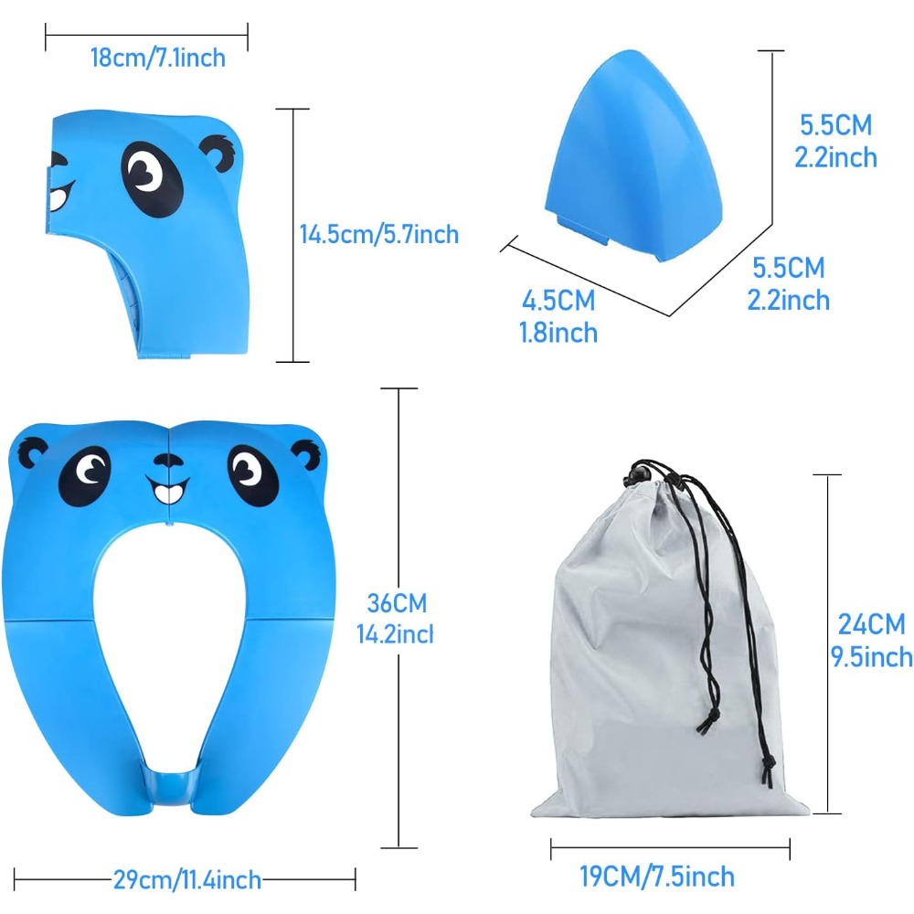 เบาะรองนั่งพกพาแบบพับได้ กันลื - Toddler Potty Training Seat บทวิจารณ์และราคา