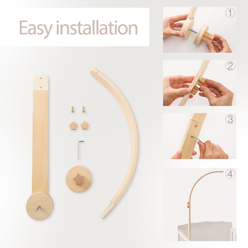 เด็กเตียงไม้ Bell Bracket โทรศ - Baby Rattle Toy Set บทวิจารณ์และราคา