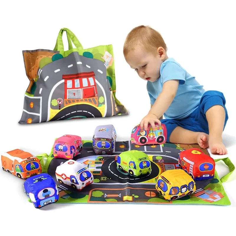 การเรียนรู้Montessoriผ้านุ่มรถ - Baby Rattle Toy Set บทวิจารณ์และราคา