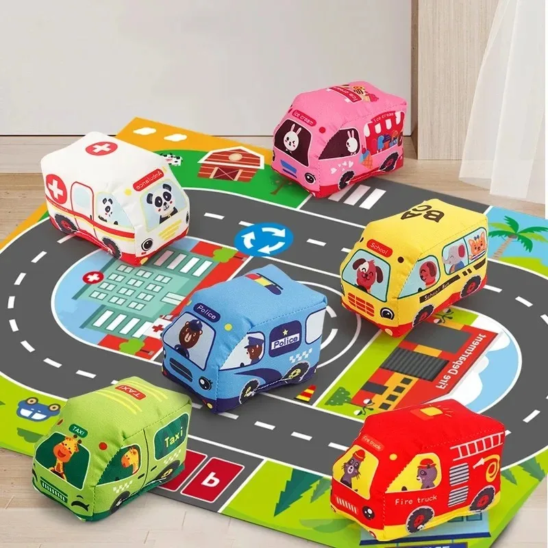 การเรียนรู้Montessoriผ้านุ่มรถ - Baby Rattle Toy Set บทวิจารณ์และราคา
